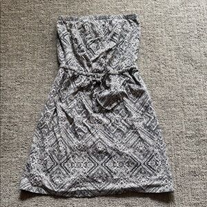 Mossimo Supply Co. Black and Cream Strapless Dress